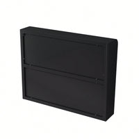 3 Door Arched Wall Mounted Glass Cabinet For Kitchen Living Room And Bathroom In Black Finish