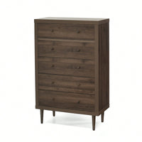 Elegant 5-Drawer Storage Chest For Bedroom Or Living Room Organization