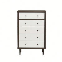 Elegant 5-Drawer Storage Chest For Bedroom Or Living Room Organization