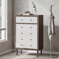 Elegant 5-Drawer Storage Chest For Bedroom Or Living Room Organization