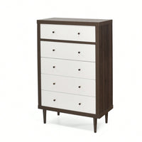 Elegant 5-Drawer Storage Chest For Bedroom Or Living Room Organization