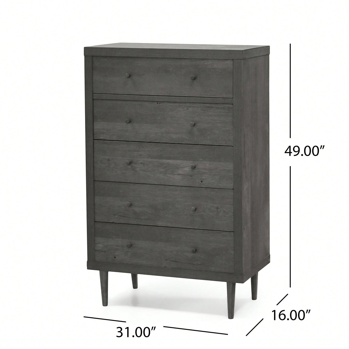 Elegant 5-Drawer Storage Chest For Bedroom Or Living Room Organization