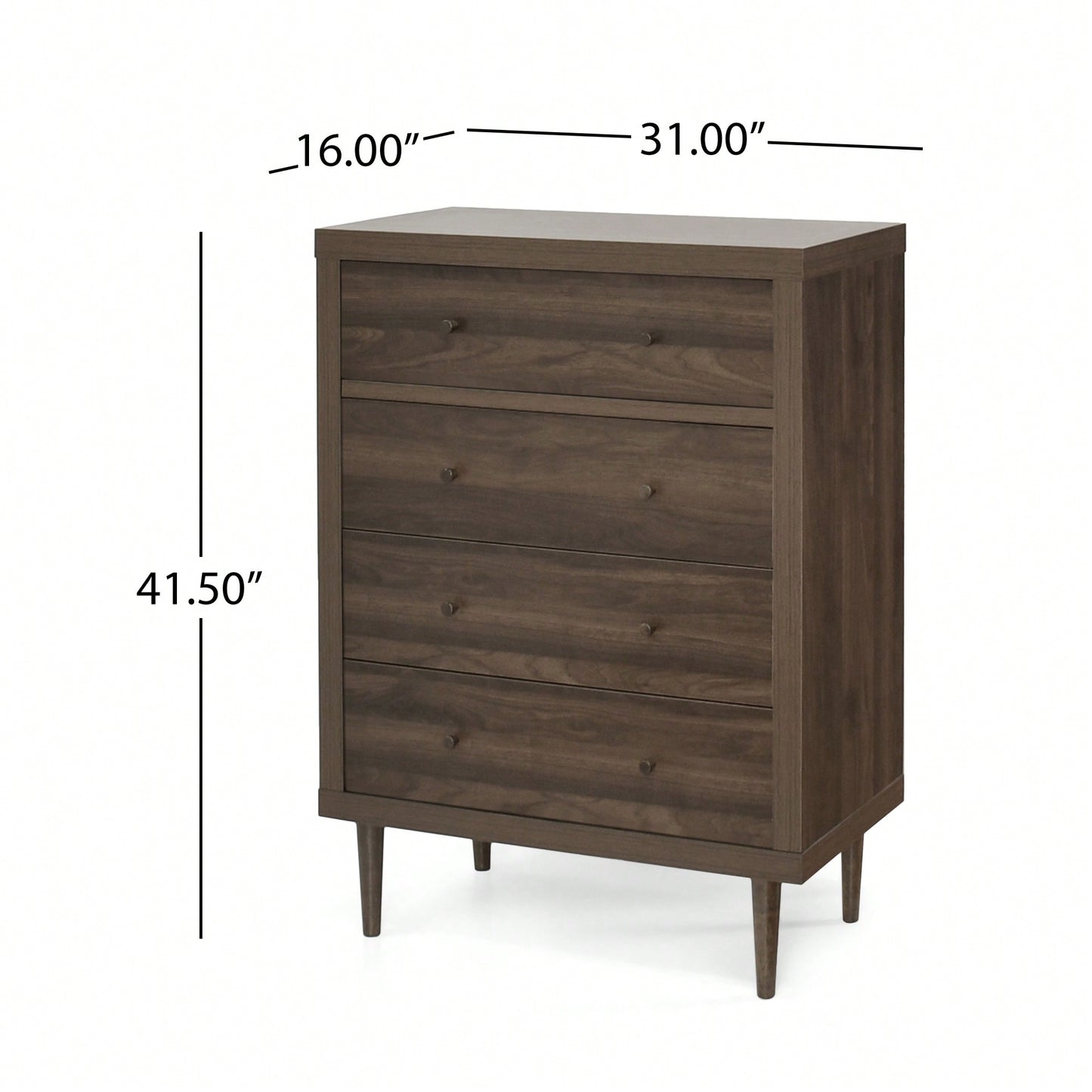 Elegant 4-Drawer Storage Chest For Bedroom Or Living Room Organization