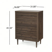 Elegant 4-Drawer Storage Chest For Bedroom Or Living Room Organization