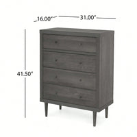 Elegant 4-Drawer Storage Chest For Bedroom Or Living Room Organization