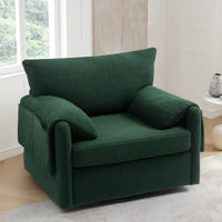 Modern Oversized Swivel Armchair For Living Room And Bedroom Comfortable Accent Chair And Lounge Seat