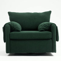 Modern Oversized Swivel Armchair For Living Room And Bedroom Comfortable Accent Chair And Lounge Seat