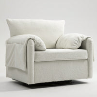 Modern Oversized Swivel Armchair For Living Room And Bedroom Comfortable Accent Chair And Lounge Seat