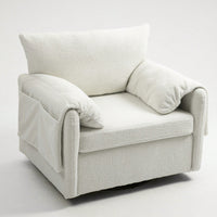 Modern Oversized Swivel Armchair For Living Room And Bedroom Comfortable Accent Chair And Lounge Seat