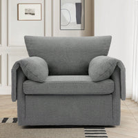 Modern Oversized Swivel Armchair For Living Room And Bedroom Comfortable Accent Chair And Lounge Seat