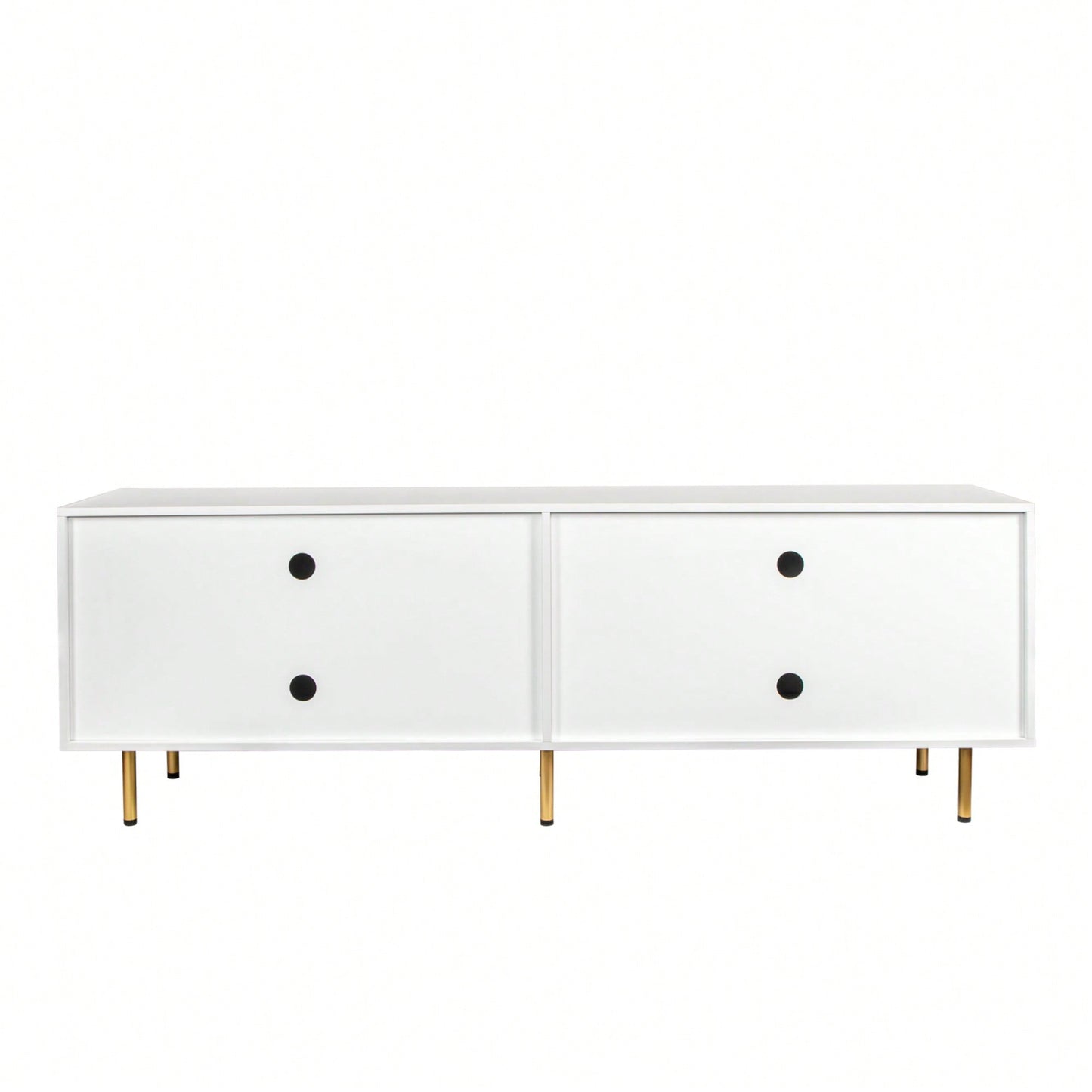 Modern Warm White TV Stand For 80 Inch TVs Ideal For Living Room And Bedroom