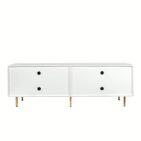 Modern Warm White TV Stand For 80 Inch TVs Ideal For Living Room And Bedroom