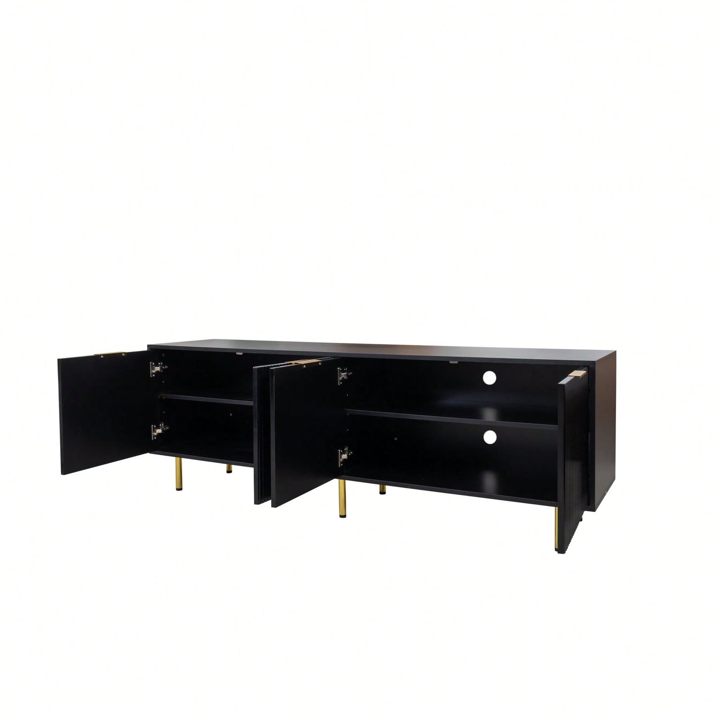 Modern Warm White TV Stand For 80 Inch TVs Ideal For Living Room And Bedroom