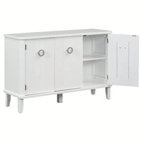 Atmospheric Solid Wood Veneer Cabinet With Three Acacia Doors Adjustable For Study Corridors And Entrances