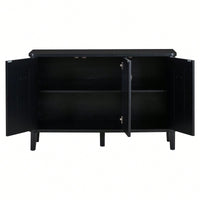 Atmospheric Solid Wood Veneer Cabinet With Three Acacia Doors Adjustable For Study Corridors And Entrances