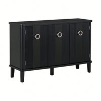 Atmospheric Solid Wood Veneer Cabinet With Three Acacia Doors Adjustable For Study Corridors And Entrances