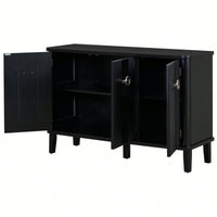 Atmospheric Solid Wood Veneer Cabinet With Three Acacia Doors Adjustable For Study Corridors And Entrances