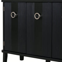 Atmospheric Solid Wood Veneer Cabinet With Three Acacia Doors Adjustable For Study Corridors And Entrances