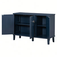 Atmospheric Solid Wood Veneer Cabinet With Three Acacia Doors Adjustable For Study Corridors And Entrances