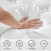 12 Inch Twin Size 7-Zoned Cool Memory Foam Pocket Spring Hybrid Mattress