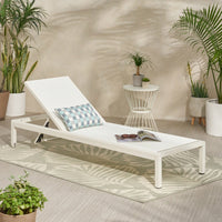 Comfortable Outdoor Chaise Lounge With Adjustable Backrest For Relaxation And Sunbathing