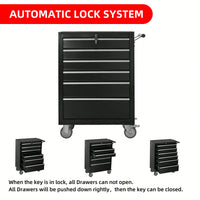 Large Capacity Rolling Tool Chest With Locking Wheels For Garage And Workshop Storage Organizer