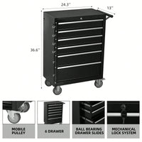 Large Capacity Rolling Tool Chest With Locking Wheels For Garage And Workshop Storage Organizer