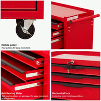 Large Capacity Rolling Tool Chest With Wheels And Lockable Storage For Garage And Workshop Organization