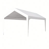 Durable Waterproof UV Protected Canopy Cover For 12x20ft Carport With 76 Elastic Buckles - Frame Not Included - Grey