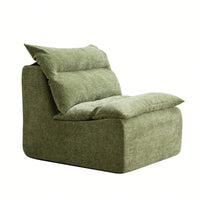 Comfortable Armless Floor Chair For Living Room Bedroom Office Leisure Seating In Green