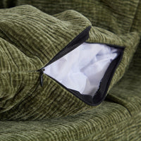 Comfortable Armless Floor Chair For Living Room Bedroom Office Leisure Seating In Green