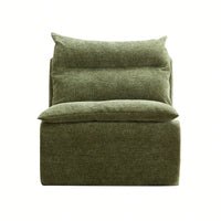 Comfortable Armless Floor Chair For Living Room Bedroom Office Leisure Seating In Green