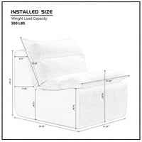 Comfortable Armless Floor Chair For Living Room Bedroom Office Leisure Seating In Green