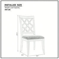 Mid Century Upholstered Dining Chairs Set Of 2 Comfortable Kitchen Living Room Restaurant White Oak Finish