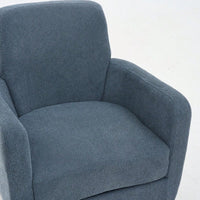 Ergonomic 360-Degree Rotating Armchair In Skin-Friendly Cotton Linen For Living Room And Bedroom Decor