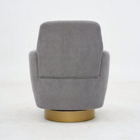 Ergonomic 360-Degree Rotating Armchair In Skin-Friendly Cotton Linen For Living Room And Bedroom Decor