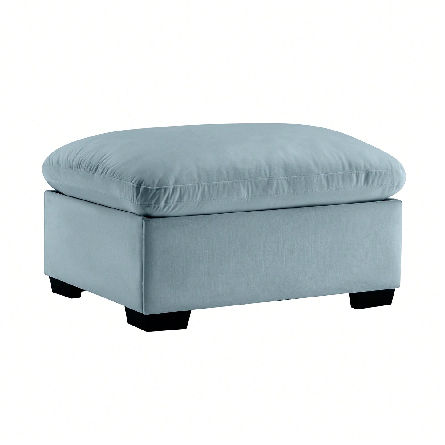 Elegant White Velvet Storage Ottoman With Stylish Design And Ample Space