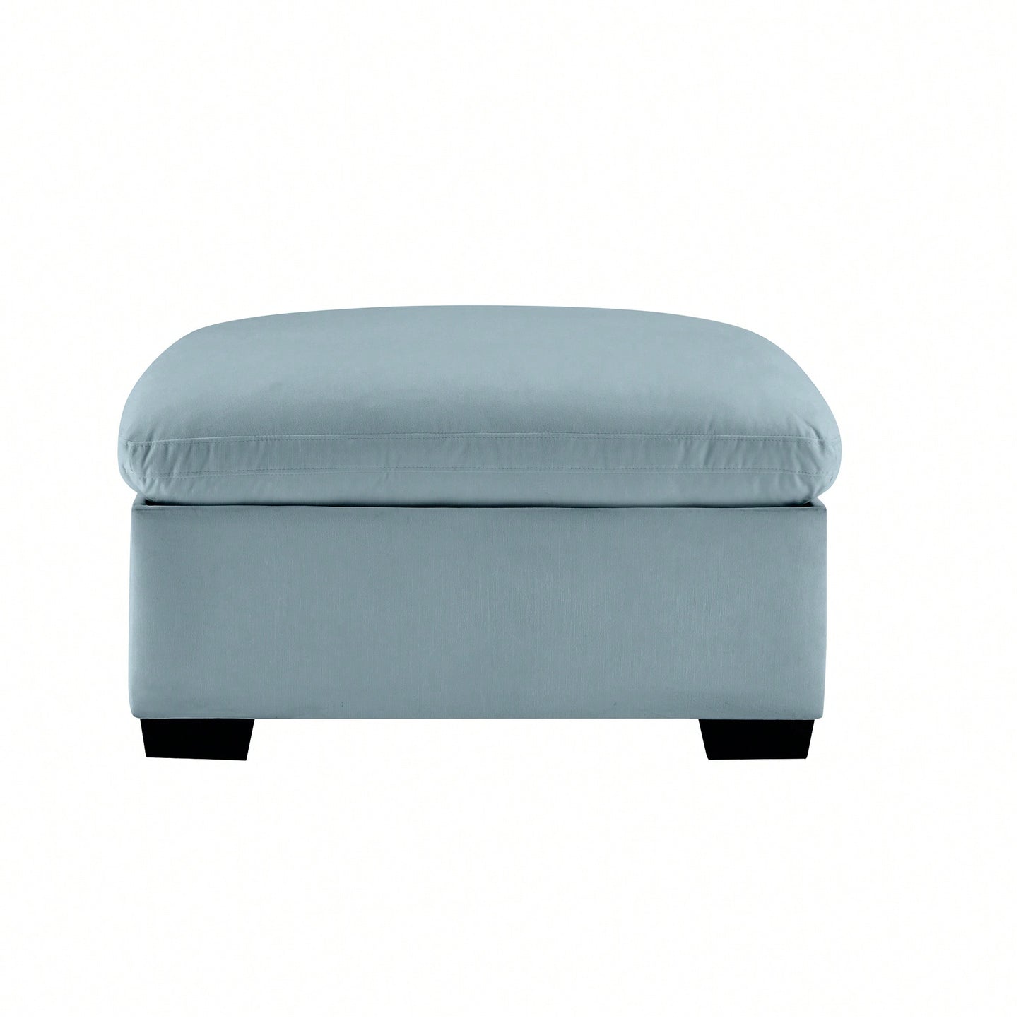 Elegant White Velvet Storage Ottoman With Stylish Design And Ample Space