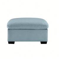 Elegant White Velvet Storage Ottoman With Stylish Design And Ample Space