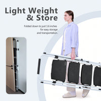 5 Step Folding Steel Ladder Stool With Anti-Slip Wide Pedals And Safety Handle Lightweight 300 Pound Capacity White