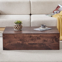 Wood Grain MDF Coffee Table 39.3x23.6x12 Inch Stylish Living Room Accent Modern Design Walnut