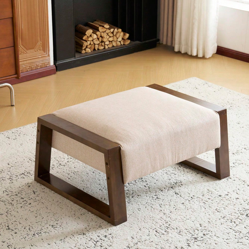 Elegant Beige Ottoman For Modern Living Spaces