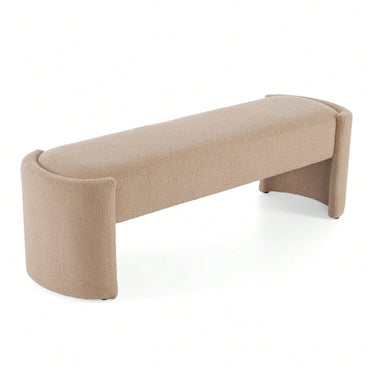 Elegant Beige Long Ottoman Bench For Stylish Home Decor And Seating