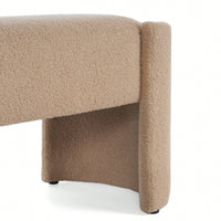 Elegant Beige Long Ottoman Bench For Stylish Home Decor And Seating