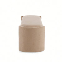 Elegant Beige Long Ottoman Bench For Stylish Home Decor And Seating