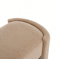 Elegant Beige Long Ottoman Bench For Stylish Home Decor And Seating