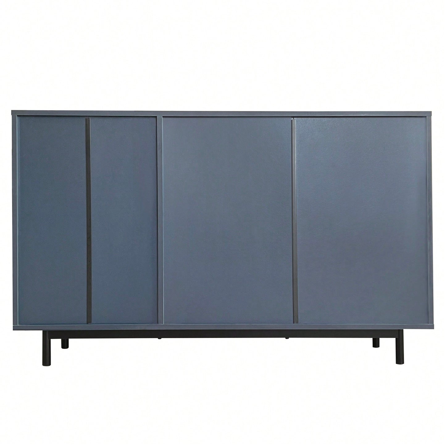 Wave Pattern Storage Cabinet With 2 Doors And 2 Drawers Adjustable Design For Study Entrance And Living Room