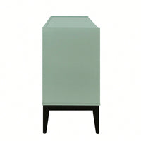 Wooden Storage Cabinet Sideboard With 4 Doors For Hallway Entryway Living Room Adjustable Shelves