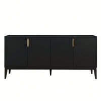 Wooden Storage Cabinet Sideboard With 4 Doors For Hallway Entryway Living Room Adjustable Shelves