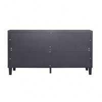 4 Door Wooden Accent Cabinet For Living Room Entryway Hallway Office Kitchen And Dining Room Storage Solution Matte Black